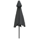 vidaXL Umbrelă de soare exterior cu LED & stâlp de oțel antracit 300cm vidaXL Umbrelă de soare exterior cu LED & stâlp de oțel antracit 300cm