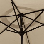 vidaXL Umbrelă de soare exterior, LED-uri și stâlp oțel, taupe, 300 cm vidaXL Umbrelă de soare exterior, LED-uri și stâlp oțel, taupe, 300 cm