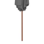 vidaXL Umbrelă de soare de exterior, stâlp din lemn, antracit, 270 cm vidaXL Umbrelă de soare de exterior, stâlp din lemn, antracit, 270 cm