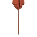 vidaXL Umbrelă de soare de exterior, stâlp din lemn, cărămiziu, 270 cm