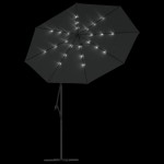 vidaXL Umbrelă suspendată cu LED și stâlp din oțel, antracit, 300 cm vidaXL Umbrelă suspendată cu LED și stâlp din oțel, antracit, 300 cm