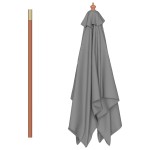 vidaXL Umbrelă de soare, exterior, stâlp lemn, 150x200 cm, antracit