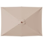 vidaXL Umbrelă de soare, exterior, stâlp lemn, 150x200 cm, gri taupe
