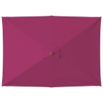 vidaXL Umbrelă de soare de exterior, stâlp lemn, 150x200 cm roșu bordo