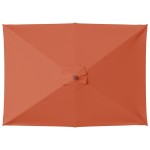 vidaXL Umbrelă de soare de exterior, stâlp lemn, 150x200 cm, teracotă