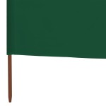 vidaXL Paravan anti-vânt cu 3 panouri, verde, 400x120 cm, textil