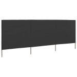 vidaXL Paravan anti-vânt din 3 panouri, antracit, 400x120 cm, textil vidaXL Paravan anti-vânt din 3 panouri, antracit, 400x120 cm, textil