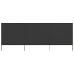 vidaXL Paravan anti-vânt din 3 panouri, antracit, 400x120 cm, textil vidaXL Paravan anti-vânt din 3 panouri, antracit, 400x120 cm, textil