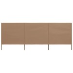 vidaXL Paravan anti-vânt cu 3 panouri, gri taupe, 400x120 cm, textil