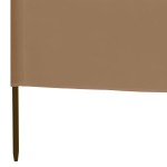 vidaXL Paravan anti-vânt cu 3 panouri, gri taupe, 400x120 cm, textil
