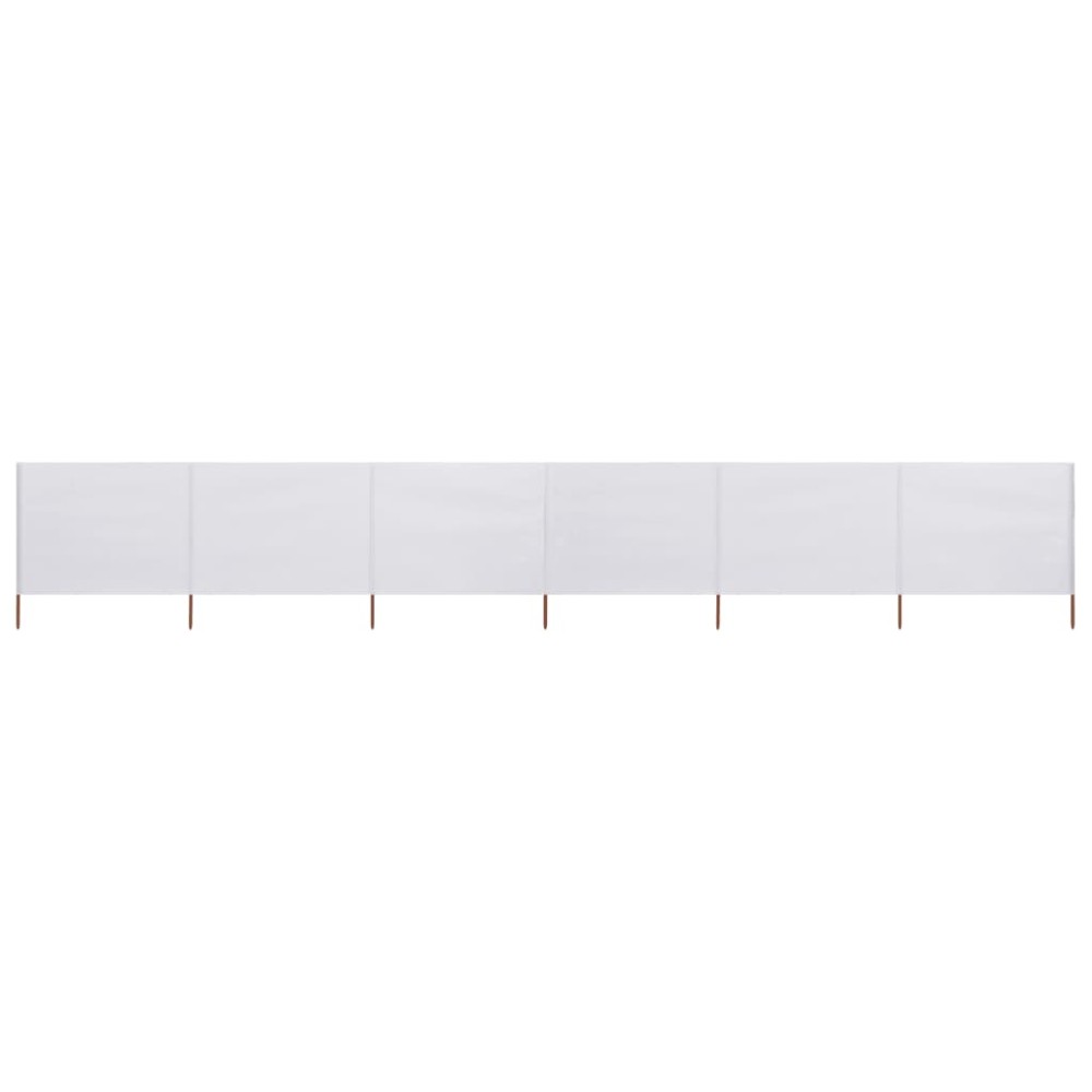 vidaXL Paravan anti-vânt cu 6 panouri, alb, 800 x 80 cm, textil