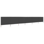 vidaXL Paravan anti-vânt cu 6 panouri, gri, 800 x 80 cm, textil vidaXL Paravan anti-vânt cu 6 panouri, gri, 800 x 80 cm, textil