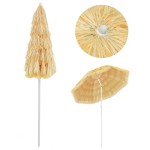 vidaXL Umbrelă de plajă, natural, 180 cm, stil hawaiian vidaXL Umbrelă de plajă, natural, 180 cm, stil hawaiian