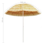 vidaXL Umbrelă de plajă, natural, 240 cm, stil hawaiian