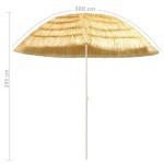 vidaXL Umbrelă de plajă, natural, 300 cm, stil hawaiian