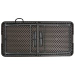 vidaXL Masă de grădină pliabilă, maro, 120x60x74, HDPE, aspect ratan