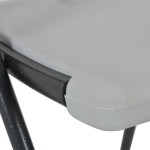 vidaXL Scaune de bar pliabile, 2 buc., alb, HDPE și oțel vidaXL Scaune de bar pliabile, 2 buc., alb, HDPE și oțel