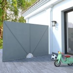 vidaXL Copertină laterală pliabilă de terasă, gri, 240x160 cm vidaXL Copertină laterală pliabilă de terasă, gri, 240x160 cm
