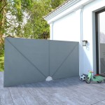 vidaXL Copertină laterală pliabilă de terasă, gri, 400x200 cm vidaXL Copertină laterală pliabilă de terasă, gri, 400x200 cm