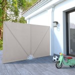 vidaXL Copertină laterală pliabilă de terasă, crem, 240x160 cm vidaXL Copertină laterală pliabilă de terasă, crem, 240x160 cm