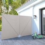 vidaXL Copertină laterală pliabilă de terasă, crem, 300x200 cm vidaXL Copertină laterală pliabilă de terasă, crem, 300x200 cm