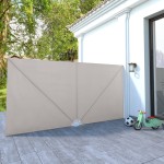 vidaXL Copertină laterală pliabilă de terasă, crem, 400x200 cm vidaXL Copertină laterală pliabilă de terasă, crem, 400x200 cm