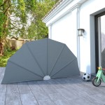 vidaXL Copertină laterală pliabilă de terasă, gri, 160 cm vidaXL Copertină laterală pliabilă de terasă, gri, 160 cm