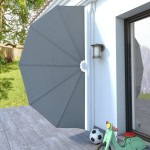 vidaXL Copertină laterală pliabilă de terasă, gri, 160 cm vidaXL Copertină laterală pliabilă de terasă, gri, 160 cm