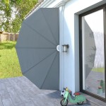 vidaXL Copertină laterală pliabilă de terasă, gri, 200 cm vidaXL Copertină laterală pliabilă de terasă, gri, 200 cm