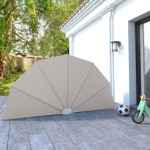 vidaXL Copertină laterală pliabilă de terasă, crem, 160 cm vidaXL Copertină laterală pliabilă de terasă, crem, 160 cm