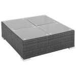 vidaXL Set mobilier de grădină cu perne, 7 piese, negru, poliratan vidaXL Set mobilier de grădină cu perne, 7 piese, negru, poliratan