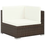 vidaXL Set mobilier de grădină cu perne, 8 piese, maro, poliratan vidaXL Set mobilier de grădină cu perne, 8 piese, maro, poliratan