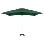 vidaXL Umbrelă în consolă cu stâlp din aluminiu, verde, 250x250 cm vidaXL Umbrelă în consolă cu stâlp din aluminiu, verde, 250x250 cm