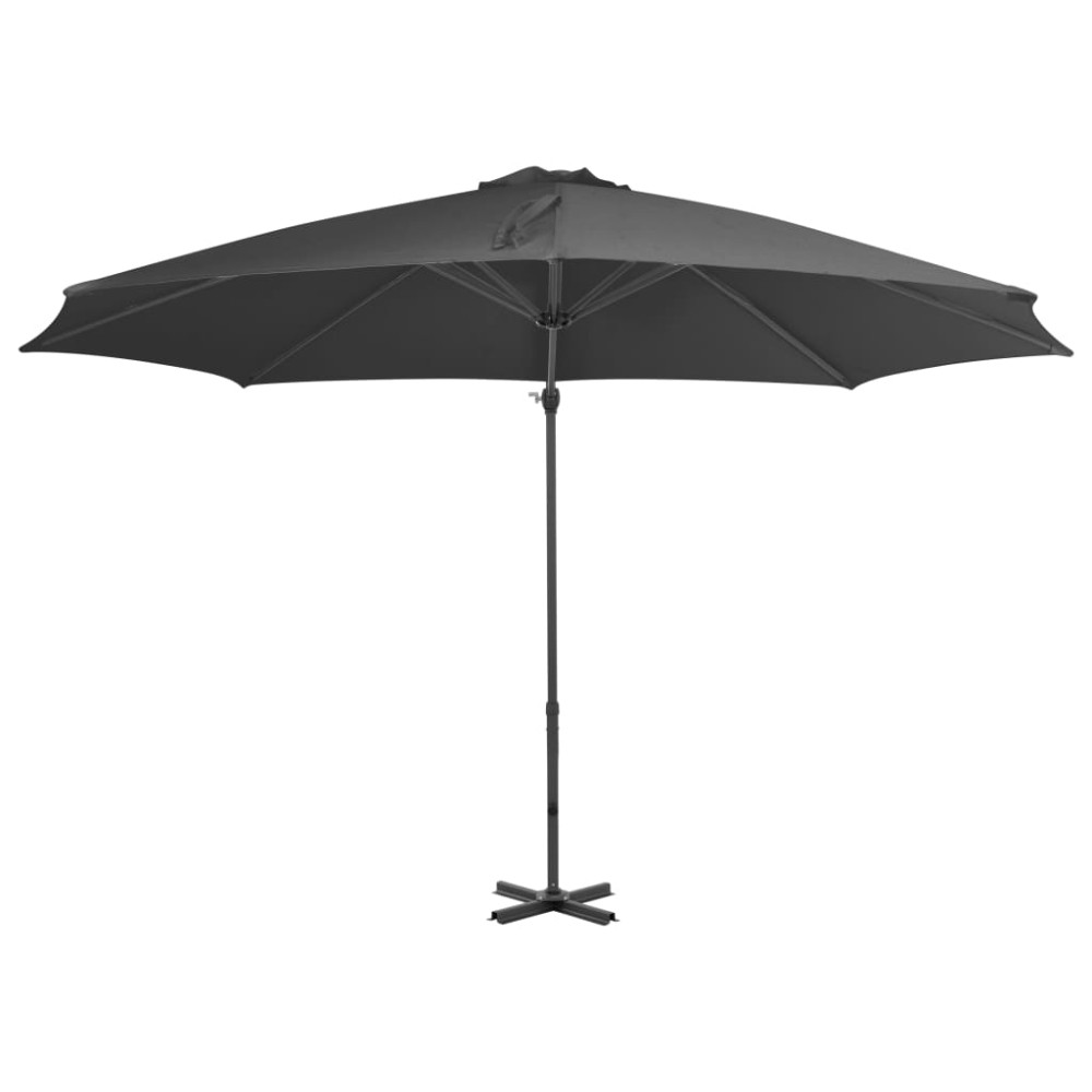 vidaXL Umbrelă în consolă cu stâlp din aluminiu, antracit, 300 cm