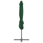 vidaXL Umbrelă în consolă cu stâlp din oțel, verde, 250x250 cm