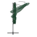 vidaXL Umbrelă în consolă cu stâlp din oțel, verde, 250x250 cm
