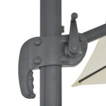 vidaXL Umbrelă în consolă cu stâlp din aluminiu, nisipiu, 400x300 cm vidaXL Umbrelă în consolă cu stâlp din aluminiu, nisipiu, 400x300 cm