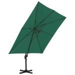 vidaXL Umbrelă în consolă cu stâlp din aluminiu, verde, 300x300 cm vidaXL Umbrelă în consolă cu stâlp din aluminiu, verde, 300x300 cm