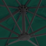 vidaXL Umbrelă în consolă cu stâlp din aluminiu, verde, 300x300 cm vidaXL Umbrelă în consolă cu stâlp din aluminiu, verde, 300x300 cm