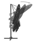 vidaXL Umbrelă în consolă cu stâlp din aluminiu, 300x300 cm, antracit vidaXL Umbrelă în consolă cu stâlp din aluminiu, 300x300 cm, antracit