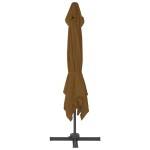 vidaXL Umbrelă în consolă cu stâlp din aluminiu, taupe, 300x300 cm vidaXL Umbrelă în consolă cu stâlp din aluminiu, taupe, 300x300 cm