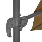 vidaXL Umbrelă în consolă cu stâlp din aluminiu, taupe, 300x300 cm vidaXL Umbrelă în consolă cu stâlp din aluminiu, taupe, 300x300 cm