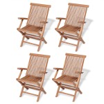 vidaXL Set mobilier grădină, 5 piese, lemn masiv de tec vidaXL Set mobilier grădină, 5 piese, lemn masiv de tec