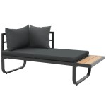vidaXL Set canapea de grădină colțar cu perne, 2 piese, aluminiu, WPC vidaXL Set canapea de grădină colțar cu perne, 2 piese, aluminiu, WPC