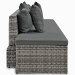vidaXL Set mobilier de grădină cu perne, 4 piese, gri, poliratan vidaXL Set mobilier de grădină cu perne, 4 piese, gri, poliratan