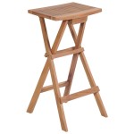 vidaXL Scaune de bar pliabile, 2 buc., lemn masiv de tec vidaXL Scaune de bar pliabile, 2 buc., lemn masiv de tec