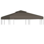 vidaXL Acoperiș de pavilion, 2 niveluri, gri taupe, 3x3 m, 310 g/m² vidaXL Acoperiș de pavilion, 2 niveluri, gri taupe, 3x3 m, 310 g/m²