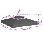 vidaXL Acoperiș de pavilion, 2 niveluri, gri taupe, 3x3 m, 310 g/m² vidaXL Acoperiș de pavilion, 2 niveluri, gri taupe, 3x3 m, 310 g/m²