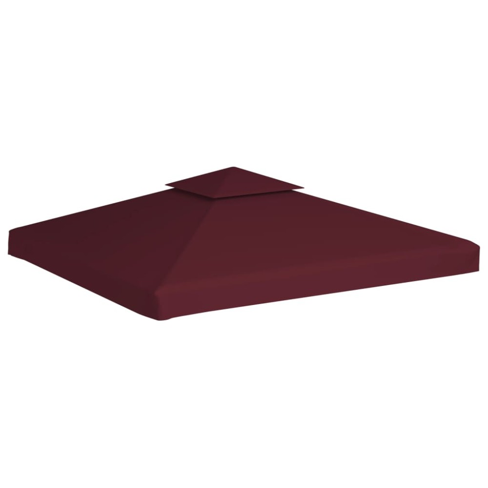 vidaXL Acoperiș de pavilion, 2 niveluri, roșu bordo, 3x3 m, 310 g/m²