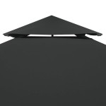 vidaXL Acoperiș de pavilion, 2 niveluri, antracit, 4x3 m, 310 g/m² vidaXL Acoperiș de pavilion, 2 niveluri, antracit, 4x3 m, 310 g/m²